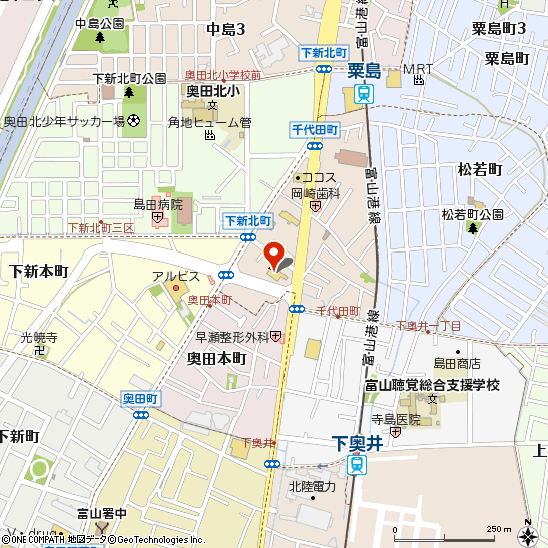 タイヤ館　奥田店付近の地図